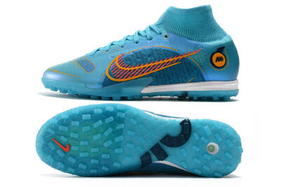 Nike Mercurial Superfly 8 Elite TF Artificial Turf Soccer Shoes - Blue/Red/Yellow