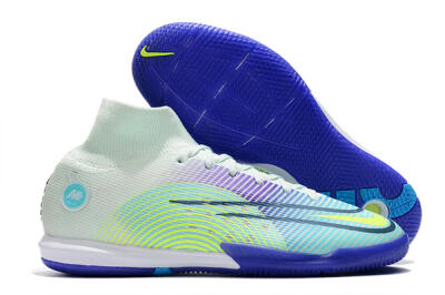 Nike Mercurial Superfly 8 Elite IC Indoor & Futsal Soccer Shoes - Jade/Yellow/Purple
