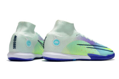 Nike Mercurial Superfly 8 Elite IC Indoor & Futsal Soccer Shoes - Jade/Yellow/Purple