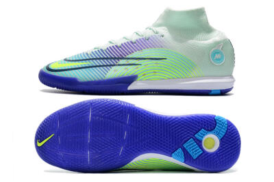 Nike Mercurial Superfly 8 Elite IC Indoor & Futsal Soccer Shoes - Jade/Yellow/Purple