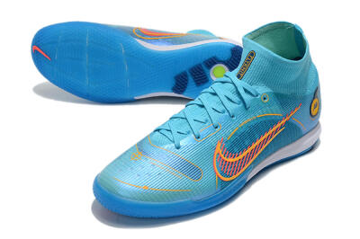 Nike Mercurial Superfly 8 Elite IC Indoor & Futsal Soccer Shoes - Blue/Red/Yellow