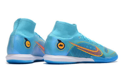 Nike Mercurial Superfly 8 Elite IC Indoor & Futsal Soccer Shoes - Blue/Red/Yellow