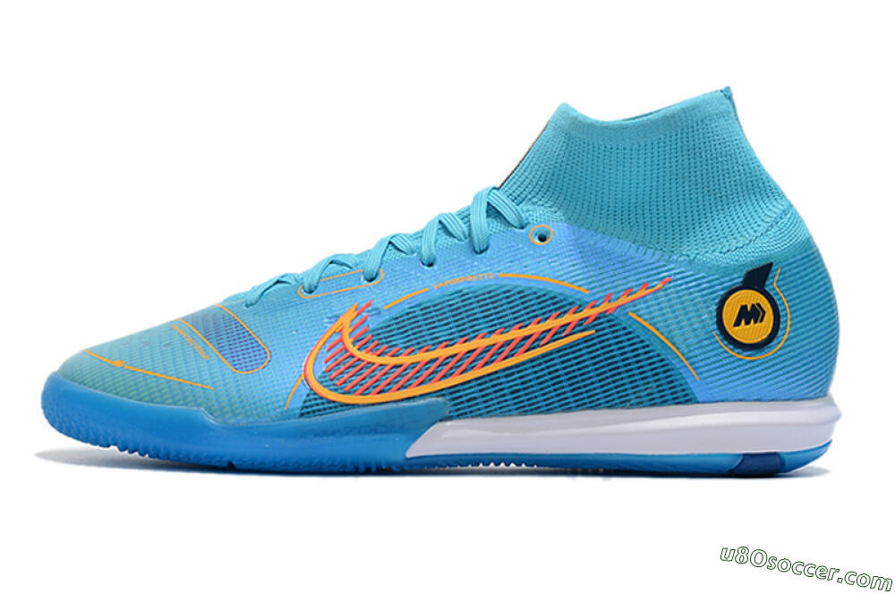 Nike Mercurial Superfly 8 Elite IC Indoor & Futsal Soccer Shoes - Blue/Red/Yellow 2