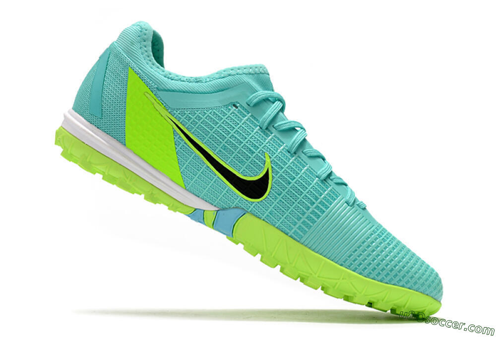 Nike Mercurial Vapor 14 Pro TF Artificial Turf Soccer Shoes - Blue/Yellow/Black 4