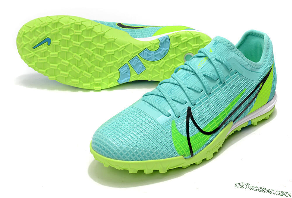 Nike Mercurial Vapor 14 Pro TF Artificial Turf Soccer Shoes - Blue/Yellow/Black 3