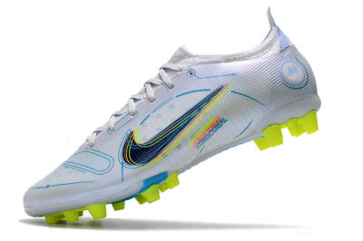 Nike Mercurial Vapor 14 Elite AG Artificial Grass Soccer Cleats - White/Blue/Yellow