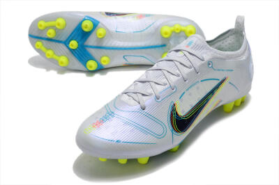 Nike Mercurial Vapor 14 Elite AG Artificial Grass Soccer Cleats - White/Blue/Yellow