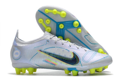 Nike Mercurial Vapor 14 Elite AG Artificial Grass Soccer Cleats - White/Blue/Yellow