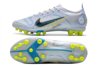 Nike Mercurial Vapor 14 Elite AG Artificial Grass Soccer Cleats - White/Blue/Yellow