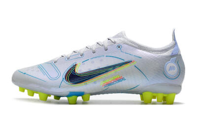 Nike Mercurial Vapor 14 Elite AG Artificial Grass Soccer Cleats - White/Blue/Yellow