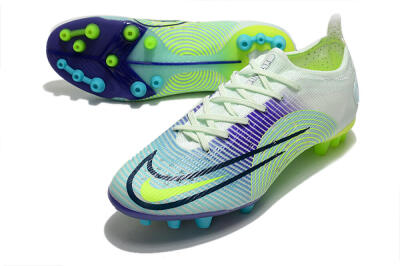 Nike Mercurial Vapor 14 Elite AG Artificial Grass Soccer Cleats - Jade/Yellow/Purple