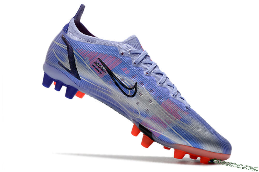 Nike Mercurial Vapor 14 Elite AG Artificial Grass Soccer Cleats - Blue/Red/Black 4
