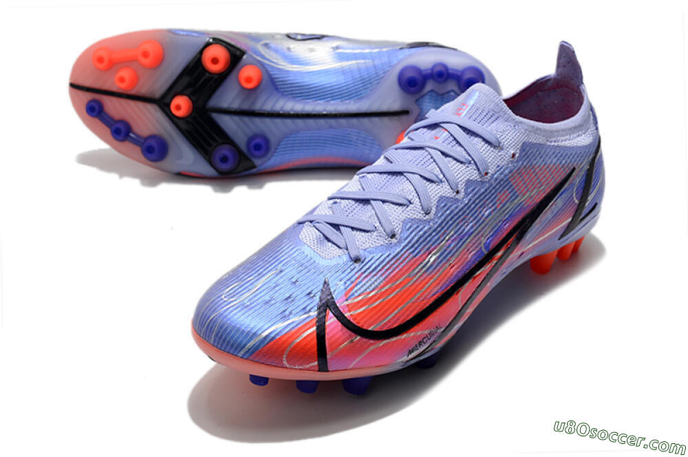 Nike Mercurial Vapor 14 Elite AG Artificial Grass Soccer Cleats - Blue/Red/Black 3