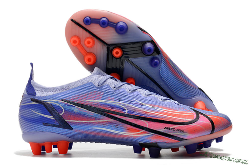 Nike Mercurial Vapor 14 Elite AG Artificial Grass Soccer Cleats - Blue/Red/Black 1