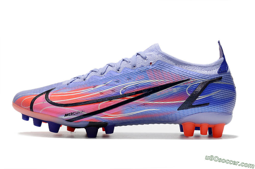 Nike Mercurial Vapor 14 Elite AG Artificial Grass Soccer Cleats - Blue/Red/Black 2