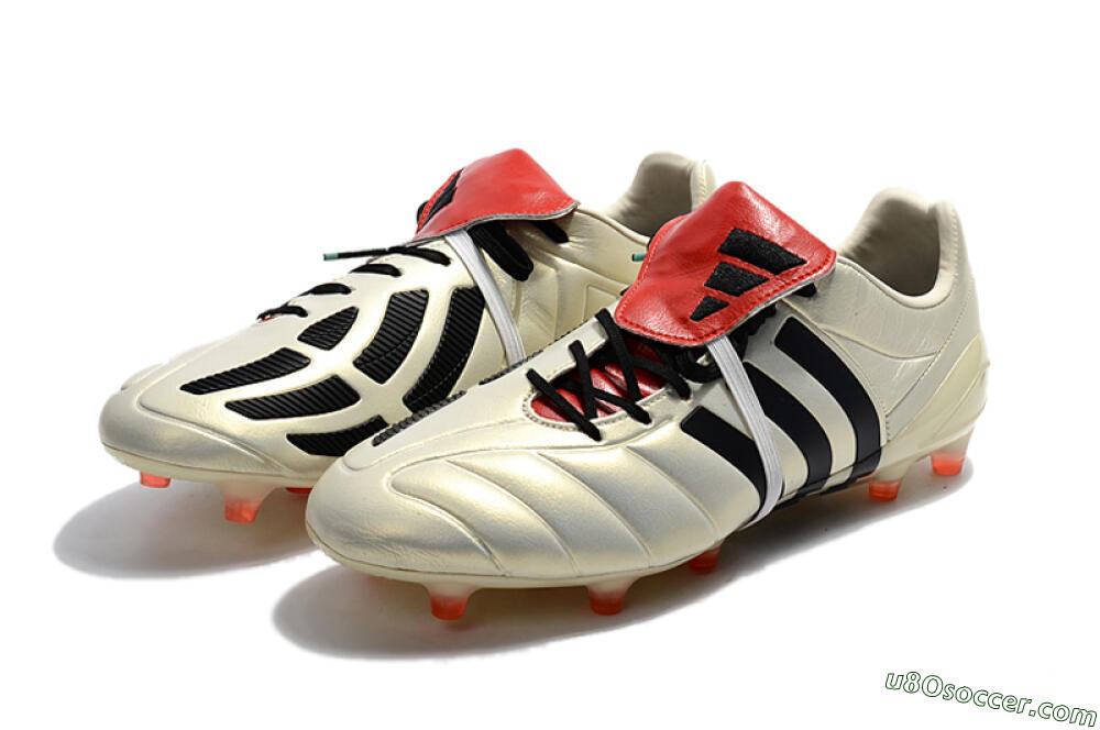 Adidas Predator Mania Champagne FG Firm Ground Soccer Cleats - Gold/Black/Red 5