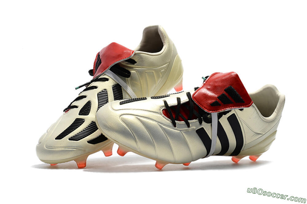 Adidas Predator Mania Champagne FG Firm Ground Soccer Cleats - Gold/Black/Red 7