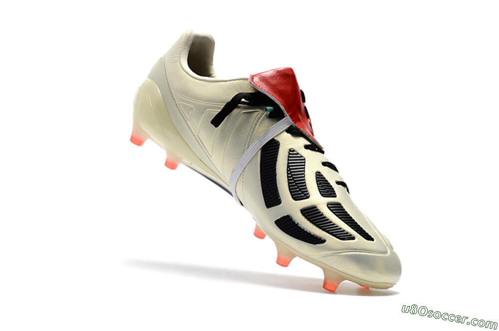 Adidas Predator Mania Champagne FG Firm Ground Soccer Cleats - Gold/Black/Red 8