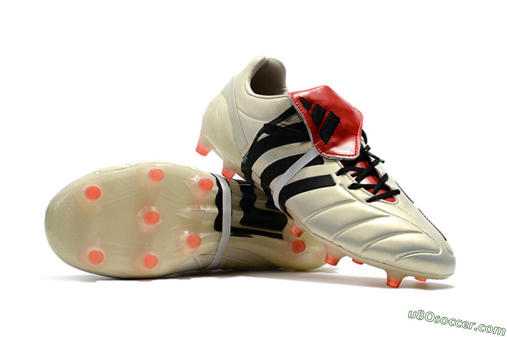 Adidas Predator Mania Champagne FG Firm Ground Soccer Cleats - Gold/Black/Red 4