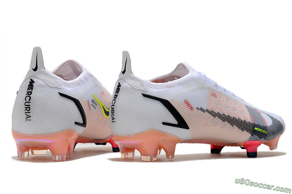 Nike Mercurial Vapor 14 Elite FG Firm Ground Soccer Cleats - White/Pink/Black/Gold 6