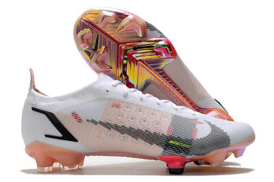Nike Mercurial Vapor 14 Elite FG Firm Ground Soccer Cleats - White/Pink/Black/Gold