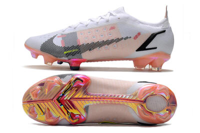 Nike Mercurial Vapor 14 Elite FG Firm Ground Soccer Cleats - White/Pink/Black/Gold
