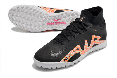 Nike Air Zoom Mercurial Superfly 9 Elite TF Artificial Turf Soccer Shoes - Black/Orange/White