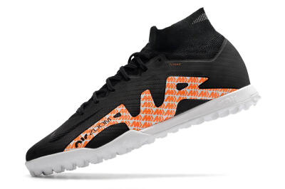 Nike Air Zoom Mercurial Superfly 9 Elite TF Artificial Turf Soccer Shoes - Black/Orange/White