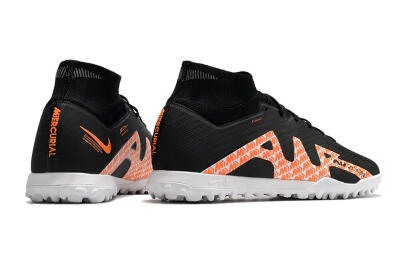 Nike Air Zoom Mercurial Superfly 9 Elite TF Artificial Turf Soccer Shoes - Black/Orange/White