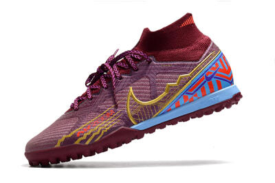 Nike Air Zoom Mercurial Superfly 9 Elite TF Artificial Turf Soccer Shoes - Red/Gold/Blue