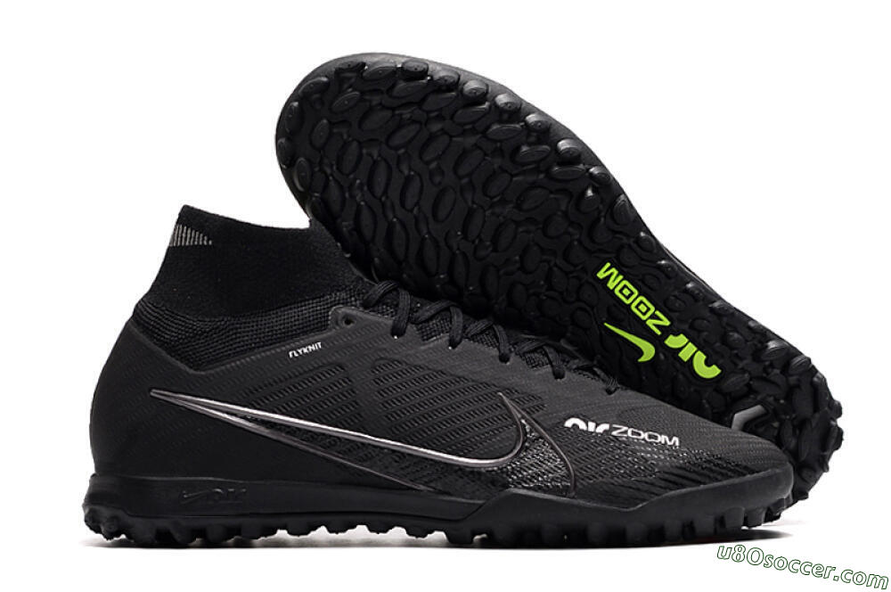Nike Air Zoom Mercurial Superfly 9 Elite TF Artificial Turf Soccer Shoes - Black/White/Yellow 1