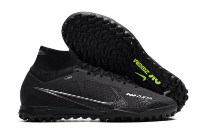 Nike Air Zoom Mercurial Superfly 9 Elite TF Artificial Turf Soccer Shoes - Black/White/Yellow