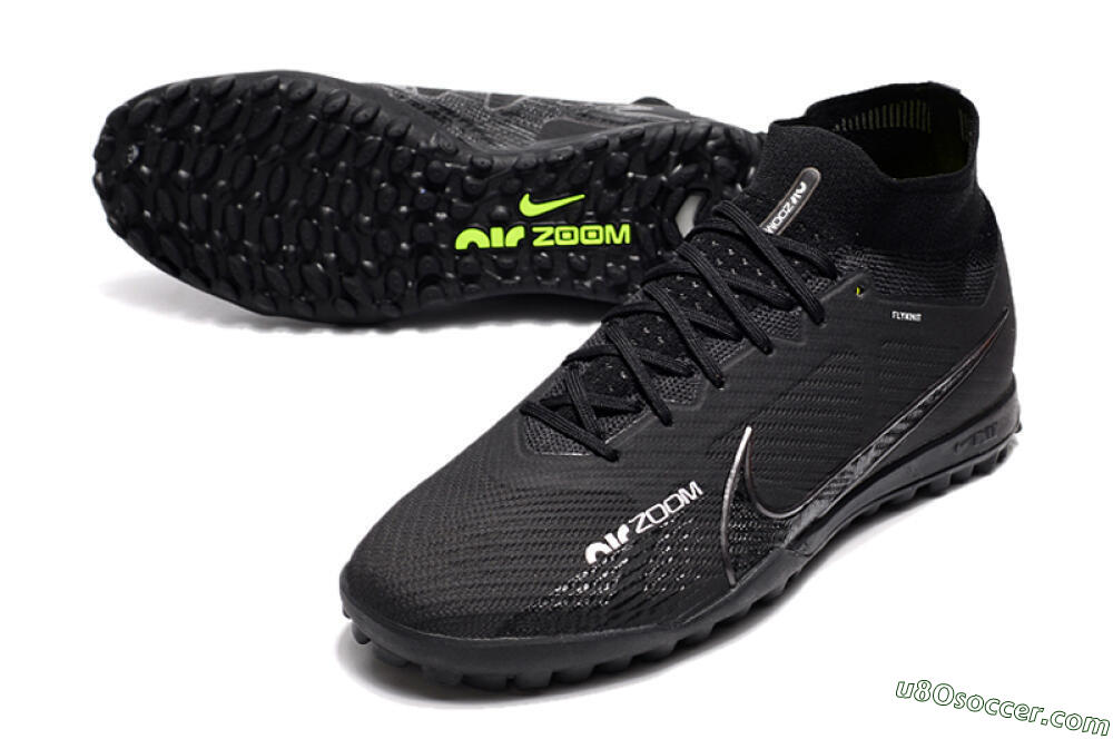 Nike Air Zoom Mercurial Superfly 9 Elite TF Artificial Turf Soccer Shoes - Black/White/Yellow 3