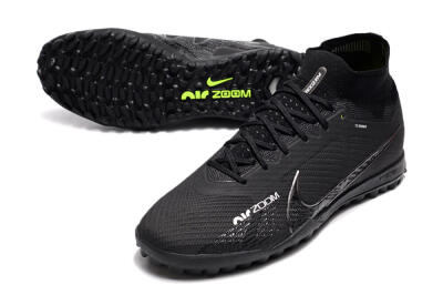 Nike Air Zoom Mercurial Superfly 9 Elite TF Artificial Turf Soccer Shoes - Black/White/Yellow