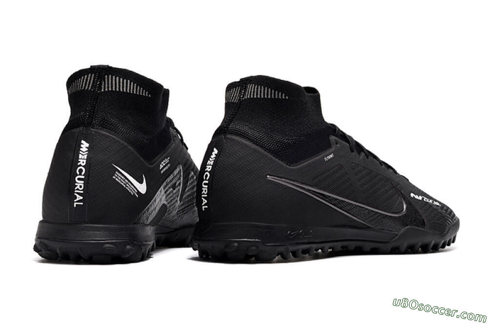 Nike Air Zoom Mercurial Superfly 9 Elite TF Artificial Turf Soccer Shoes - Black/White/Yellow 6