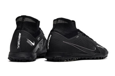 Nike Air Zoom Mercurial Superfly 9 Elite TF Artificial Turf Soccer Shoes - Black/White/Yellow