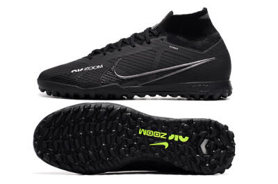Nike Air Zoom Mercurial Superfly 9 Elite TF Artificial Turf Soccer Shoes - Black/White/Yellow