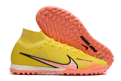 Nike Air Zoom Mercurial Superfly 9 Elite TF Artificial Turf Soccer Shoes - Yellow/Pink/Black