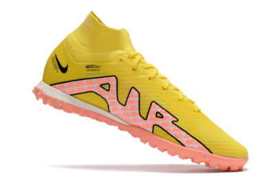 Nike Air Zoom Mercurial Superfly 9 Elite TF Artificial Turf Soccer Shoes - Yellow/Pink/Black