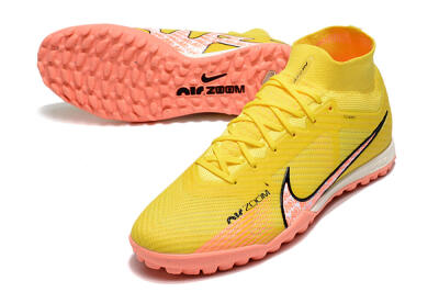 Nike Air Zoom Mercurial Superfly 9 Elite TF Artificial Turf Soccer Shoes - Yellow/Pink/Black