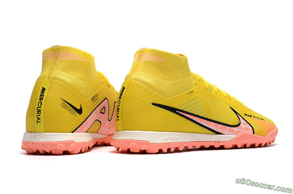Nike Air Zoom Mercurial Superfly 9 Elite TF Artificial Turf Soccer Shoes - Yellow/Pink/Black 6