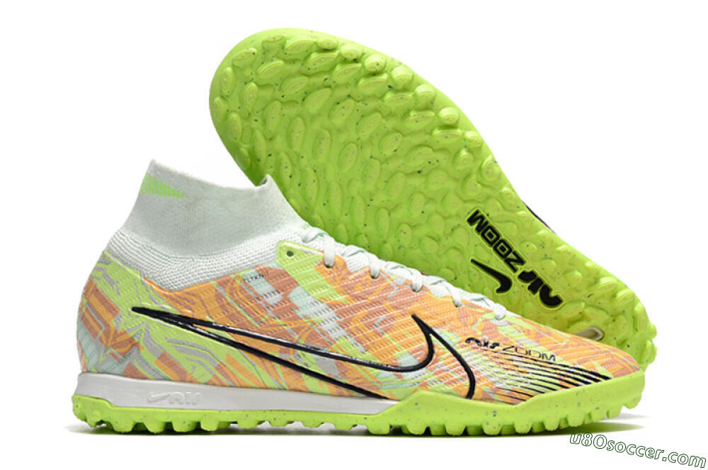 Nike Air Zoom Mercurial Superfly 9 Elite TF Artificial Turf Soccer Shoes - Yellow/Brown/Black 1