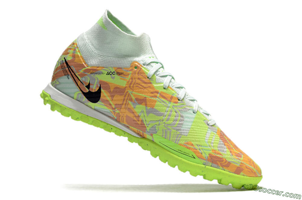 Nike Air Zoom Mercurial Superfly 9 Elite TF Artificial Turf Soccer Shoes - Yellow/Brown/Black 4