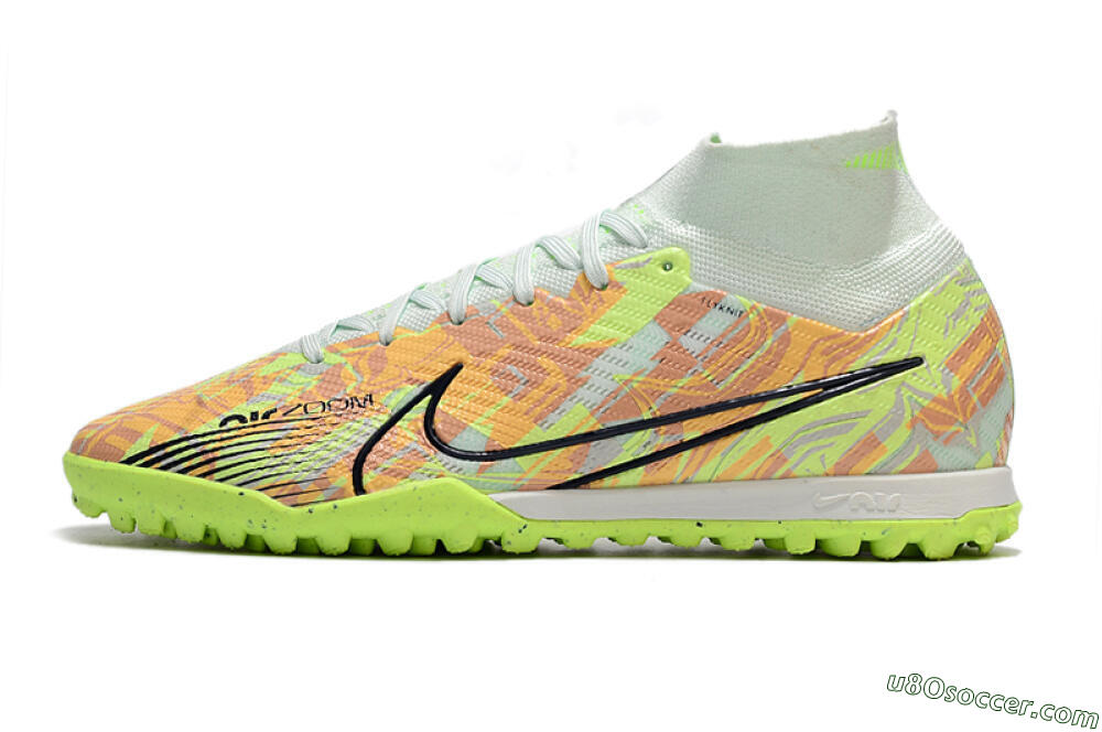 Nike Air Zoom Mercurial Superfly 9 Elite TF Artificial Turf Soccer Shoes - Yellow/Brown/Black 2