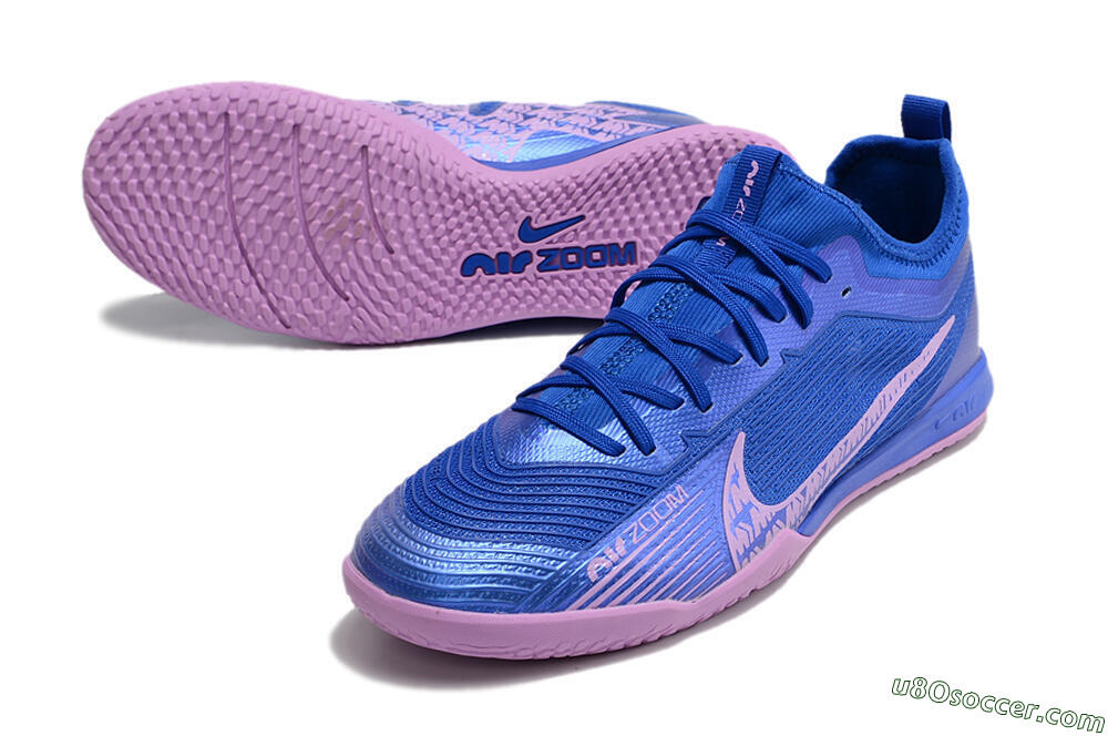 Nike Air Zoom Mercurial Vapor 15 Pro IC Indoor & Futsal Soccer Shoes - Blue/Pink 3