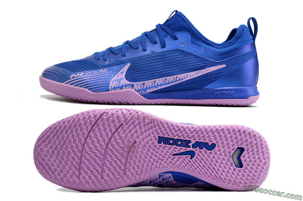 Nike Air Zoom Mercurial Vapor 15 Pro IC Indoor & Futsal Soccer Shoes - Blue/Pink 0