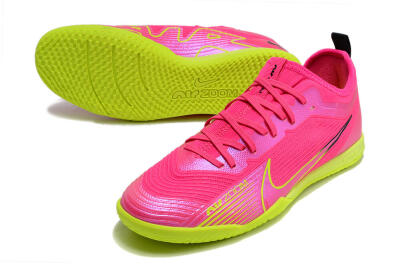 Nike Air Zoom Mercurial Vapor 15 Pro IC Indoor & Futsal Soccer Shoes - Pink/Yellow/Black