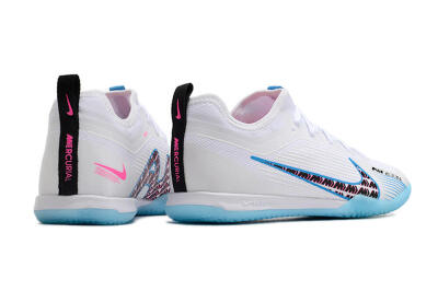 Nike Air Zoom Mercurial Vapor 15 Pro IC Indoor & Futsal Soccer Shoes - White/Blue/Pink