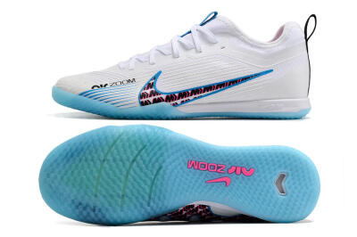 Nike Air Zoom Mercurial Vapor 15 Pro IC Indoor & Futsal Soccer Shoes - White/Blue/Pink