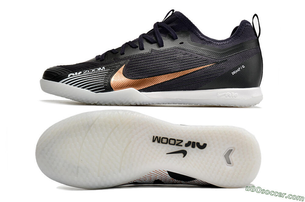 Nike Air Zoom Mercurial Vapor 15 Pro IC Indoor & Futsal Soccer Shoes - Black/Gold/White 0